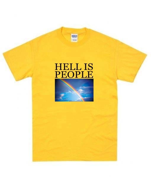 Grunge Tee Hell Is People Rainbow