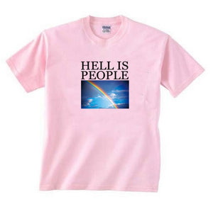Grunge Tee Hell Is People Rainbow