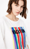 Colored Letter Strip T-shirt