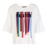 Colored Letter Strip T-shirt